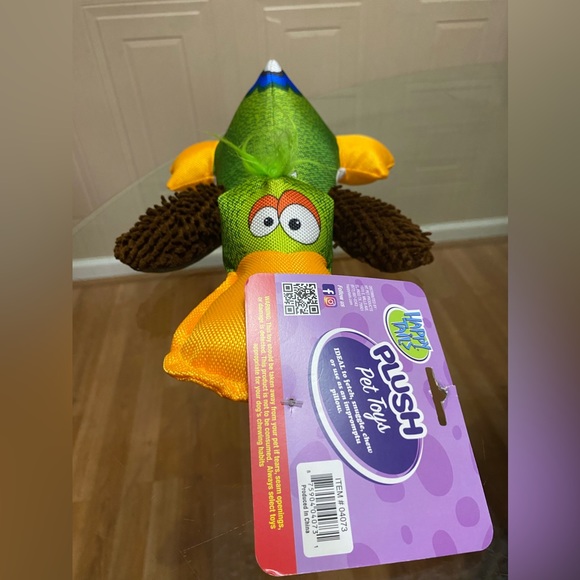 - Happy Tails Duck Dog Toy With Squeaker Very Durable Plush 10” - Picture 2 of 7